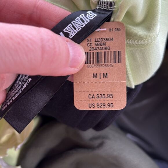 Victoria’s Secret Pink Bandeau Bra Top Women’s Medium Lime‎ Green - Picture 4 of 5